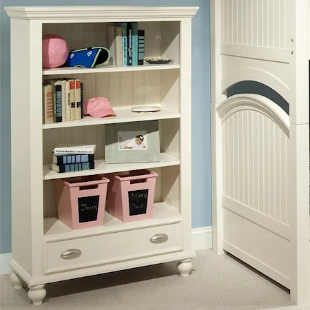 Bookcase with 4 Shelves & 1 Drawer